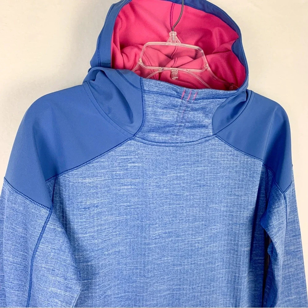 The North Face Dynamix Blue Hoodie Hooded Fleece Women's Small Outdoors Active - Picture 3 of 6